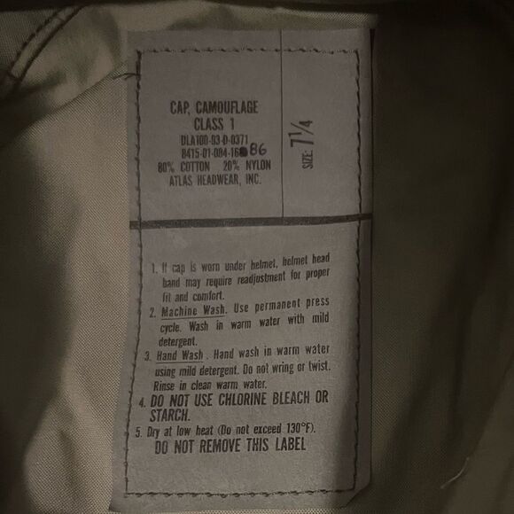 Vintage Camouflage Cap Class 1 - Patrol - Picture 5 of 8